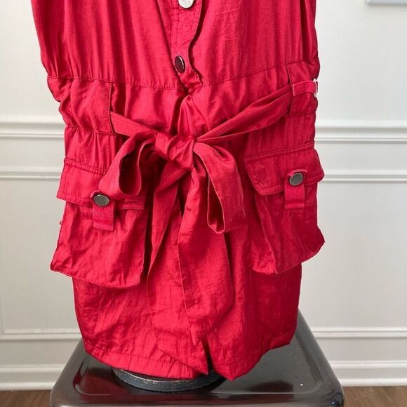 Vintage Y2K Apple Bottoms Red Satin Romper Removable Straps M - Picture 4 of 15